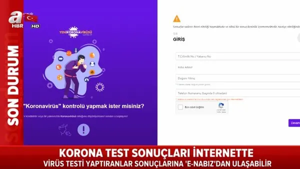 corona virusu test sonuclari aciklandi vatandaslar sonuclari internetten boyle ogrenecek video videosunu izle son dakika haberleri