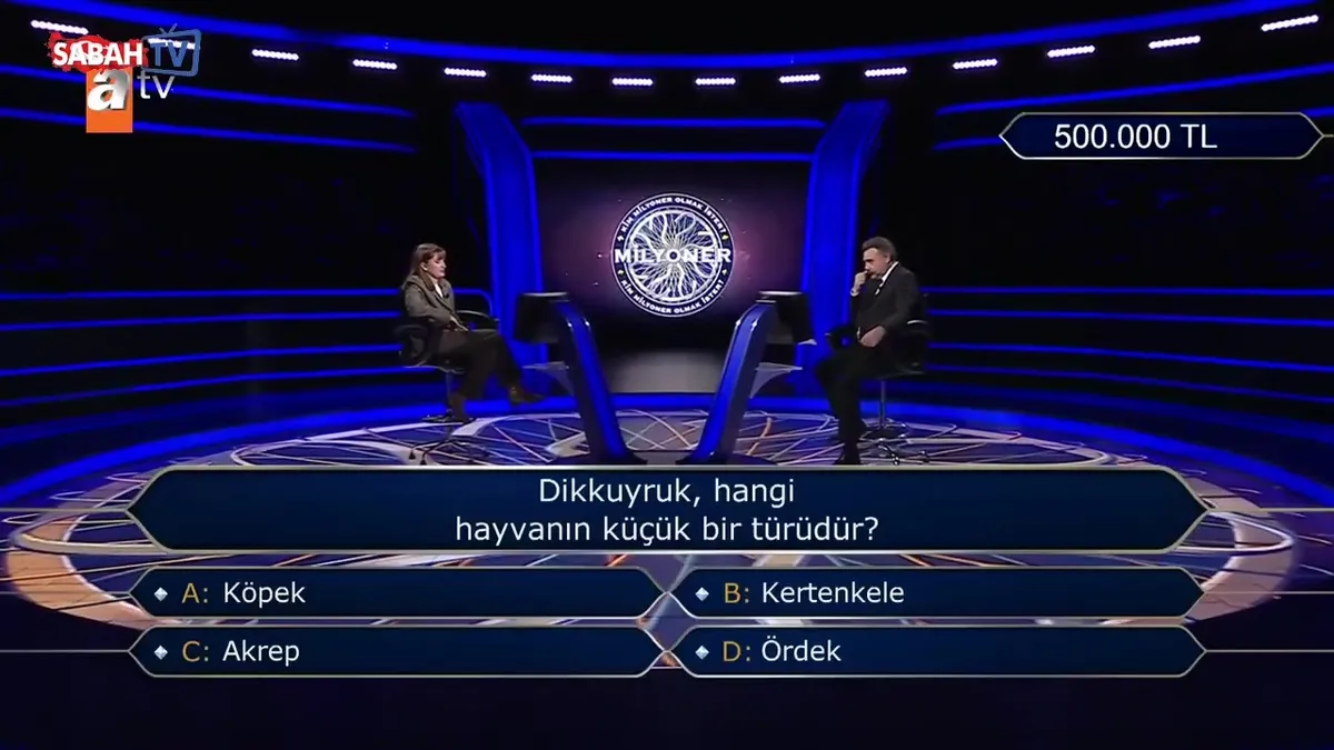 Kim Milyoner Olmak İster’de 500 bin TL’lik soru heyecan yarattı! İşte o soru! videosunu izle Kim Milyoner Olmak İster’de 500 bin TL’lik soru heyecan yarattı! İşte o soru! videosunu izle
