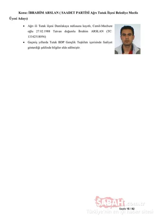 İşte Saadet Partisi'nin listelerindeki PKK'lı adaylar!