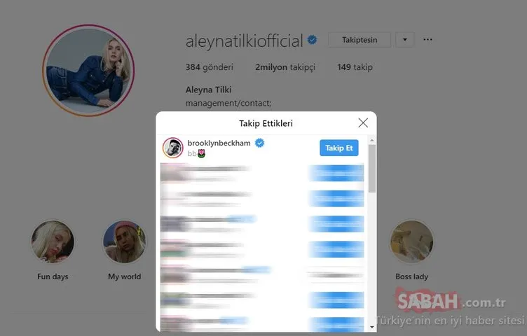 Aleyna’dan takibe takip!