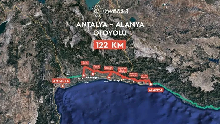 Bakan Uraloğlu: Antalya-Alanya otoyolu ile yolculuk 1 saat bile sürmeyecek