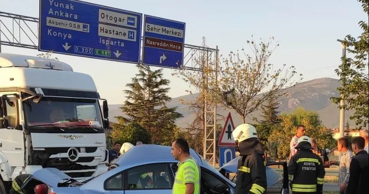 Konya’da otomobil ile TIR çarpıştı: 2 ölü!