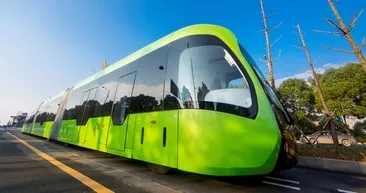 Raysız tren ilk seferini yaptı