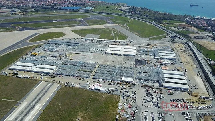 Atatürk Havalimanı’nda yapılan salgın hastanesindeki son durum havadan görüntülendi