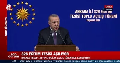 Cumhurbaşkanı Erdoğan’dan Ankara Valiliği Eğitim Tesisleri Toplu Açılış Töreni’nde önemli açıklamalar | Video