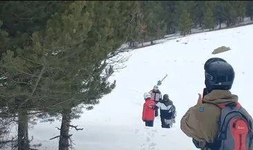 Sarıkamış Kayak Merkezi’nde pistten çıkan 3 yabancı turist kurtarıldı