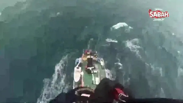 Balıkesir'de hareketli anlar: Mürettebat helikopterle kurtarıldı! | Video