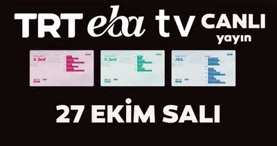 TRT EBA TV izle! 27 Ekim Salı Ortaokul, İlkokul, Lise dersleri ’Uzaktan Eğitim’ canlı yayın: EBA TV ders programı | Video