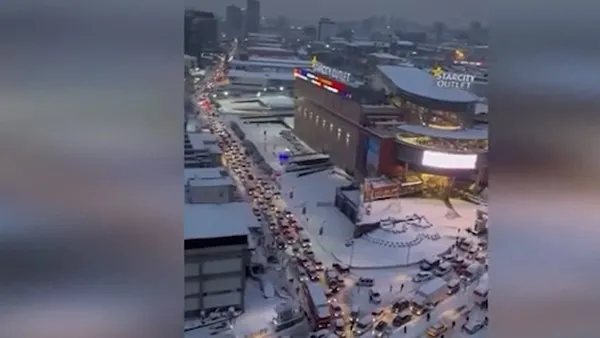 İstanbul'da kar trafiği havadan görüntülendi | Video