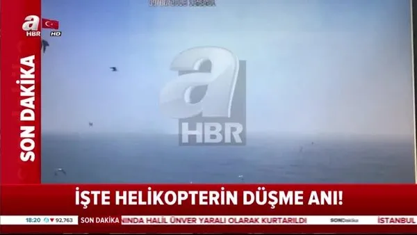 Son dakika: Bostancı'da helikopterin düşme anına ait görüntüler! İstanbul'da helikopter böyle düştü - Video