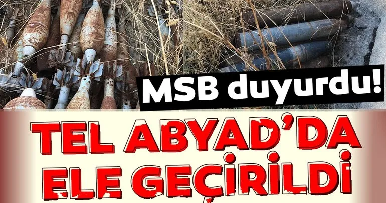 Son Dakika: MSB duyurdu! Tel Abyad’da PKK/YPG’li teröristlere ait 285 ağır silah mühimmatı ele geçirildi