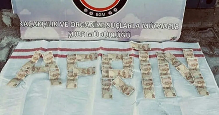 Bolu’da, yakalanan sahte paralarla ’Afrin’ yazdılar