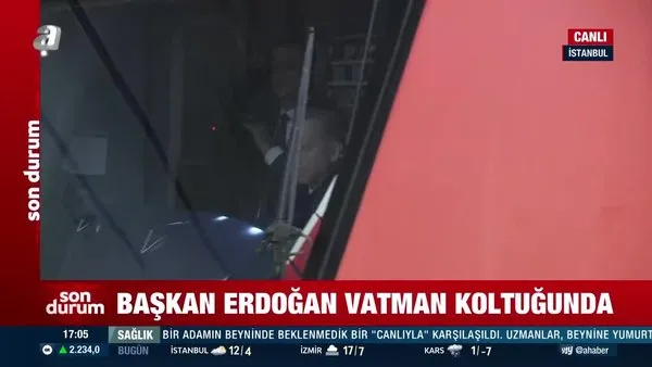 Başkan Erdoğan vatman koltuğunda! İstanbul'a yeni metro hattı | Video
