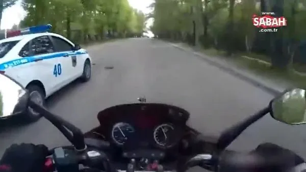 Polisten kaçan motosikletli şahıs böyle yakalandı!