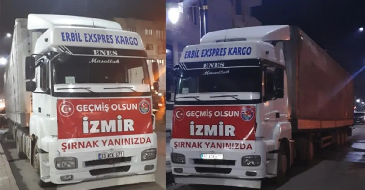 Sirnak Tan Depremin Yasandigi Izmir E 1 Tir Yardim Son Dakika Haberler