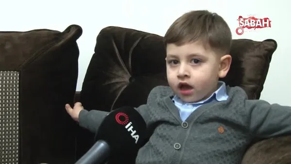 İstiklal Marşı'nın 10 kıtasını birden ezberleyen 3 yaşındaki Ahmet Eren Yalçın, büyüyünce polis olmak istiyor!