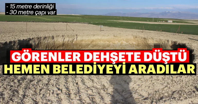 Konya’da 30 metre çapında obruk oluştu