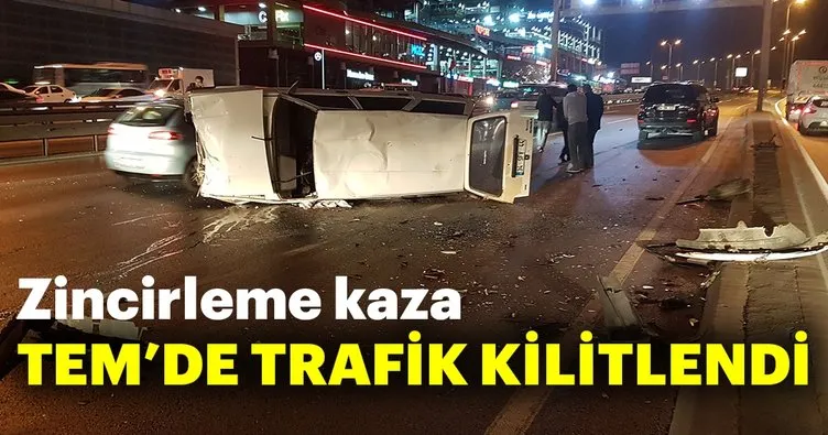 İstanbul’da zincirleme kaza! D-100’de trafik yoğunluğu oluştu