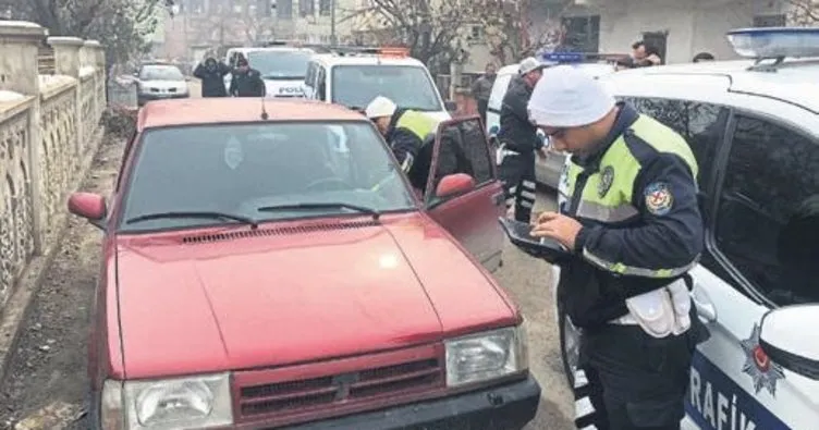 Polise drift attı 10 bin lira ceza yedi