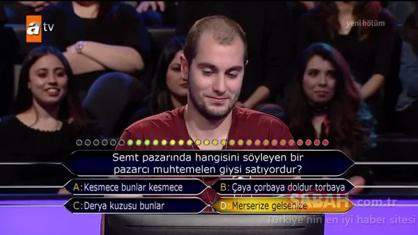 Cevabı duyunca şaşıracaksınız! Kim Milyoner Olmak İster 833. bölüm soru ve cevapları