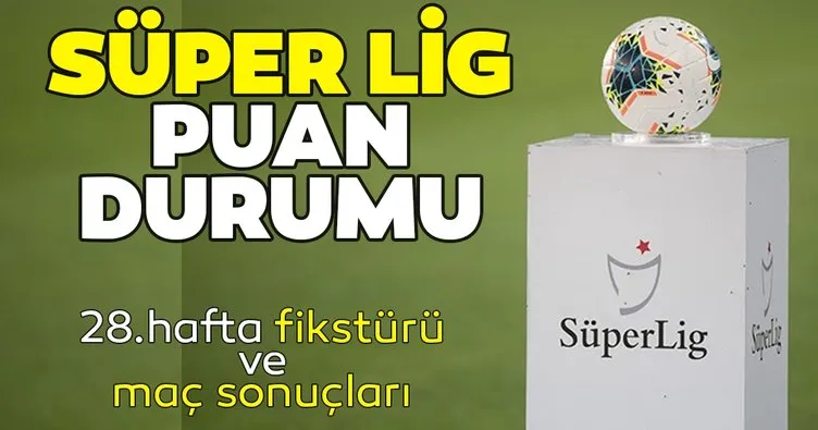 Süper Lig Puan Durumu: 28 Şubat Süper Lig Puan Durumu tablosu ile 28. Hafta fikstür detayları
