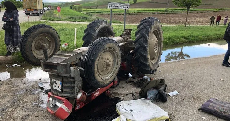 Çekici ile traktör çarpıştı: 2 yaralı