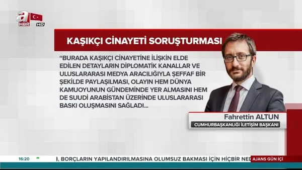 Cumhurbaşkanlığı İletişim Başkanı Altun'dan Cemal Kaşıkçı cinayeti açıklaması!