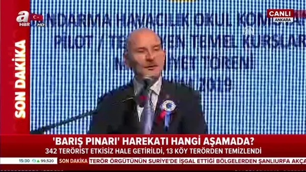 İçişleri Bakanı Süleyman Soylu'dan Barış Pınarı Harekatı ile ilgili önemli açıklamalar