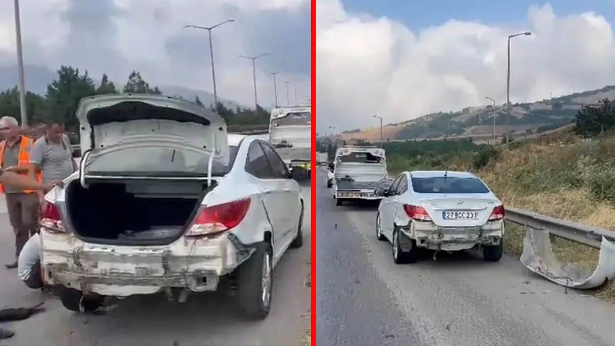Osmaniye’de feci kaza! Otomobil bariyerlere ok gibi saplandı: Yaralılar var! Osmaniye’de feci kaza! Otomobil bariyerlere ok gibi saplandı: Yaralılar var!