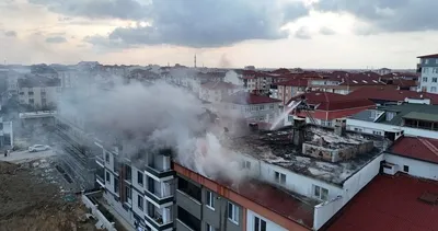 4 katlı binanın çatısı yandı