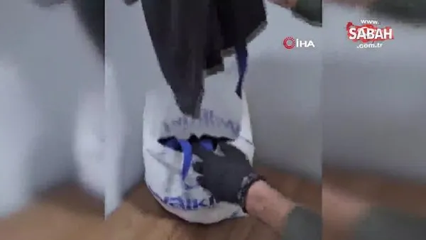 Şüphe üzerine durdurulan şahsın çantasından 1 buçuk kilo uyuşturucu çıktı | Video