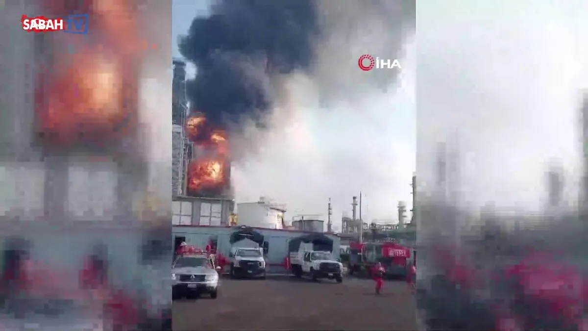 Meksika’daki petrol rafinerisinde yangın | Video videosunu izle Meksika’daki petrol rafinerisinde yangın | Video videosunu izle
