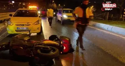 Şişli’de virajı alamayıp devrilen motosiklet metrelerce sürüklendi: 2 yaralı | Video