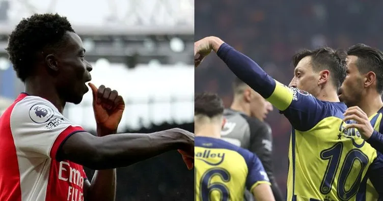 Arsenal - Newcastle United maçında Bukayo Saka’dan Mesut Özil sevinci!