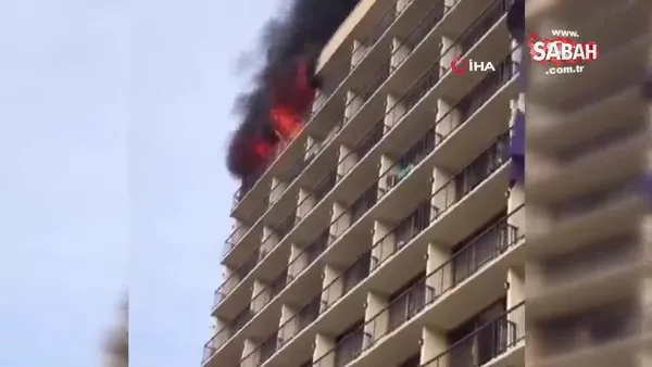 Karantinadayken kaldığı otel odasını ateşe verdi | Video