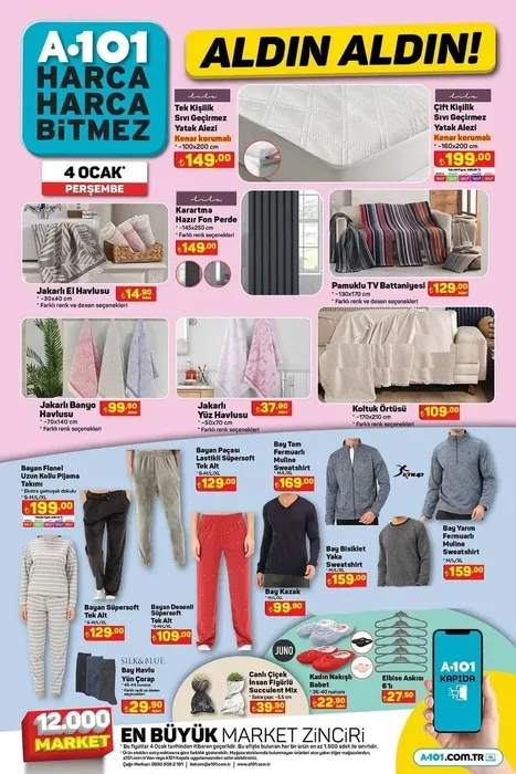 A101 AKTÜEL KATALOĞU 4 OCAK: Yeni yılın ilk indirimleri sayfa sayfa yayında! Bu Perşembe A101 aktüel ürünler kataloğunda neler var?