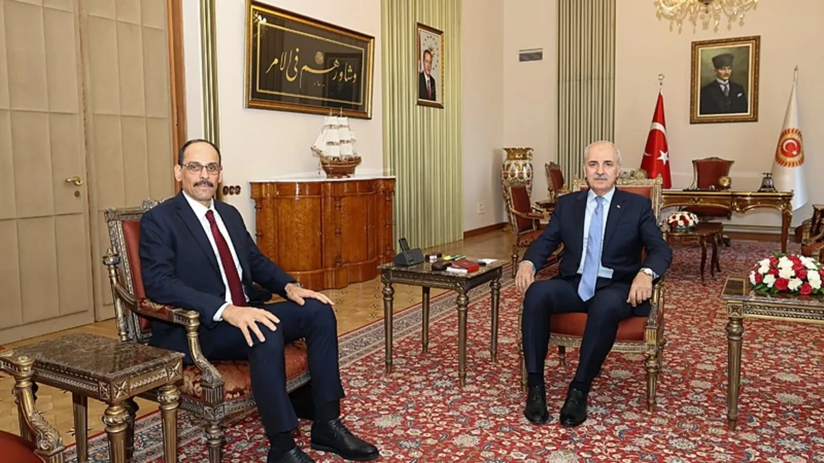 TBMM Başkanı Kurtulmuş, MİT Başkanı Kalın’ı kabul etti! Gündem Terörsüz Türkiye süreci TBMM Başkanı Kurtulmuş, MİT Başkanı Kalın’ı kabul etti! Gündem Terörsüz Türkiye süreci