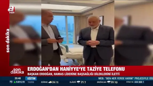SON DAKİKA | Başkan Erdoğan'dan İsmail Heniyye'ye başsağlığı! 
