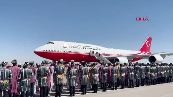 Cumhurbaşkanı Erdoğan, Özbekistan'ın Urgenç kentine geldi