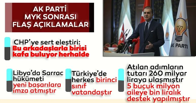 AK Parti Sözcüsü Ömer Çelik’ten MYK sonrası önemli açıklamalar