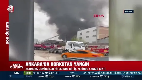 SON DAKİKA! Ankara'da korkutan yangın! İtfaiyenin müdahalesi sürüyor | Video