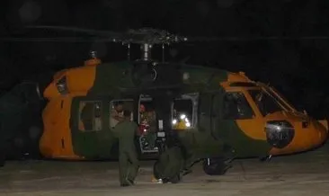 Irak sınırında helikopterli hasta kurtarma operasyonu