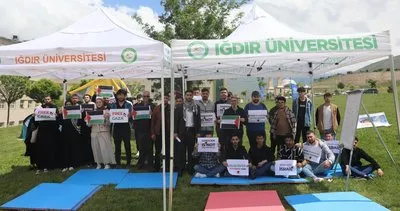 Iğdır Üniversitesi öğrencileri Filistin için çadır nöbetinde