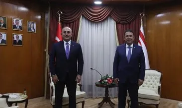 Dışişleri Bakanı Çavuşoğlu, KKTC Başbakanı Saner ile görüştü