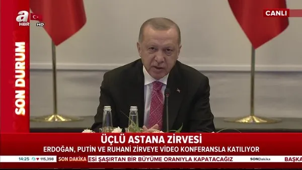 Son dakika: Cumhurbaşkanı Erdoğan'dan Putin ve Ruhani'nin katıldığı kritik İdlib Zirvesi'nde flaş açıklamalar | Video