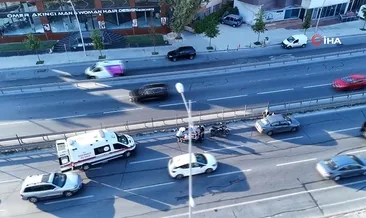 Büyükçekmece E-5’te trafiği kilitleyen kaza