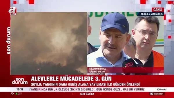 SON DAKİKA: Marmaris'teki yangında 3. gün! Bakan Soylu ve Kirişçi'den önemli açıklamalar | Video