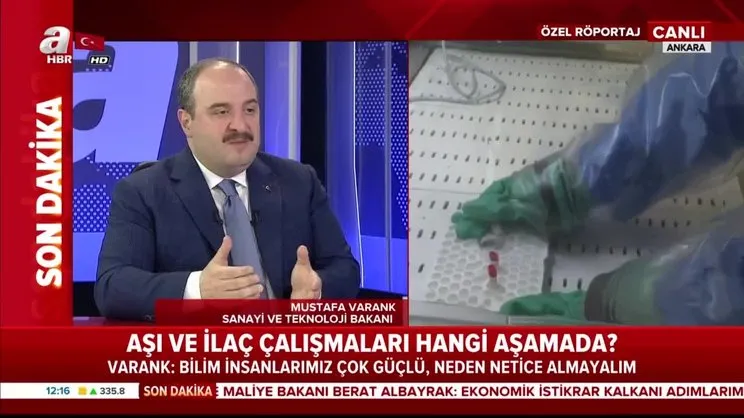 Bakan Varank'tan canlı yayında flaş yerli corona virüsü ilacı ve aşısı açıklaması | Video