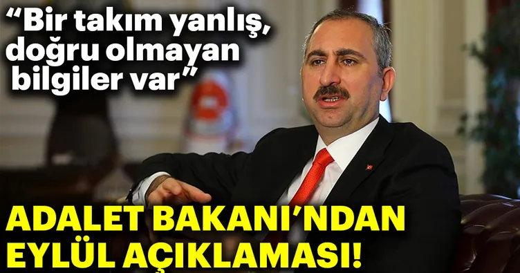 Adalet Bakanı’ndan Eylül açıklaması