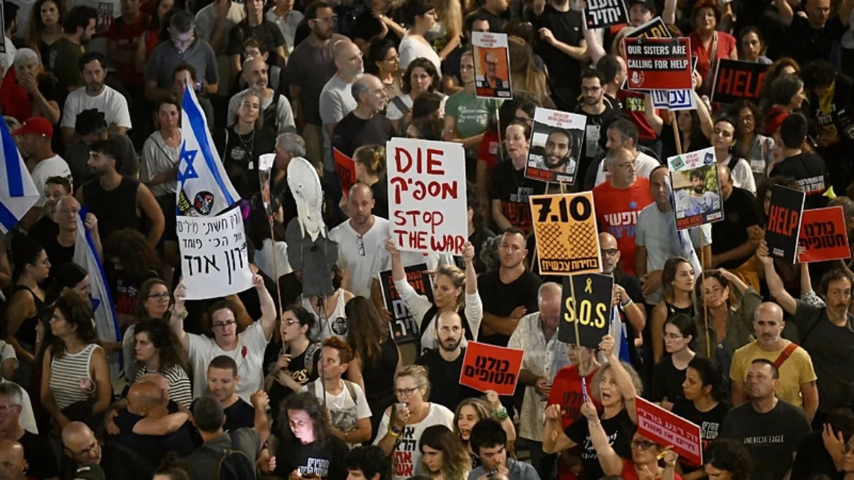İsrail'de katil Netanyahu'ya büyük öfke On binler sokaklara indi